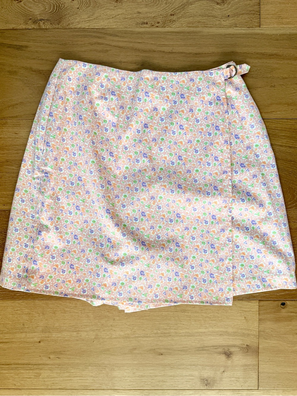 VTG 90s Liz Claiborne Cottagecore Pastel Floral Cotton Wrap Skort 10 Grannychic